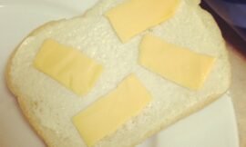 #this_is_so_me I have texture and flavor issues. A whole slice of cheese is too much, so I halve it and lay it out like this. #projectlife365